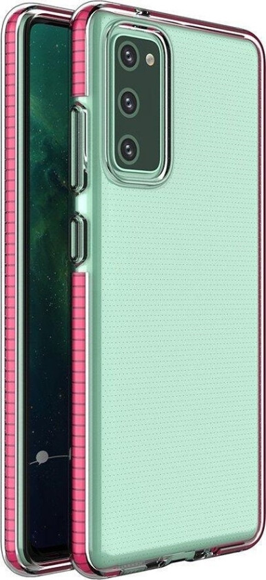 Spring Case Cover Gel Case Med Fargerik Ramme For Samsung Galaxy A02s Eu Dark Pink