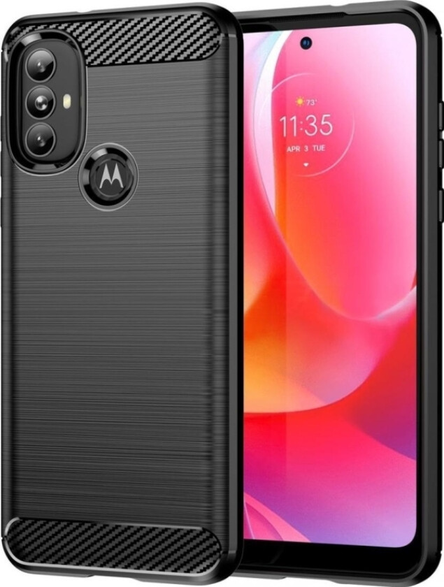 Carbon Case Fleksibelt Deksel Til Motorola Moto G Power 2022 Svart