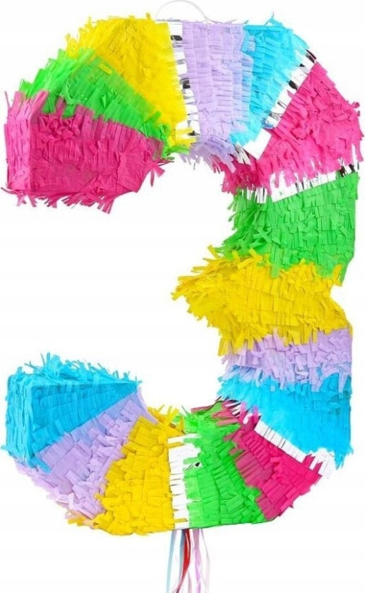 Piñata Nummer 3 Kake 50X35x7,5Cm