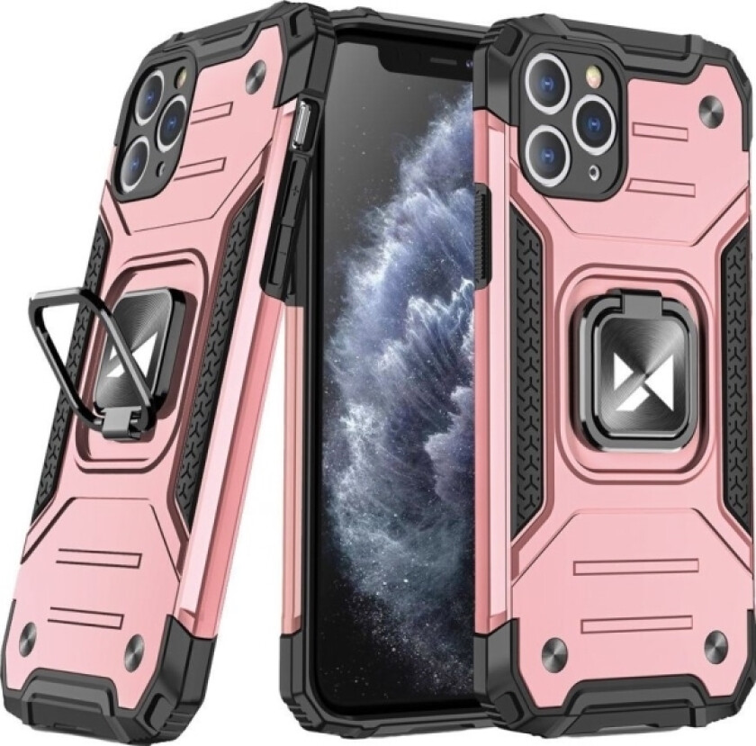 Ring Armor Armored Hybrid Deksel + Magnetisk Holder Iphone 11 Pro Pink