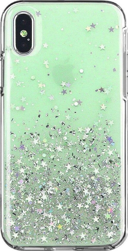 Star Glitter Skinnende Deksel Med Glitter Iphone 12 Pro Max Grønn