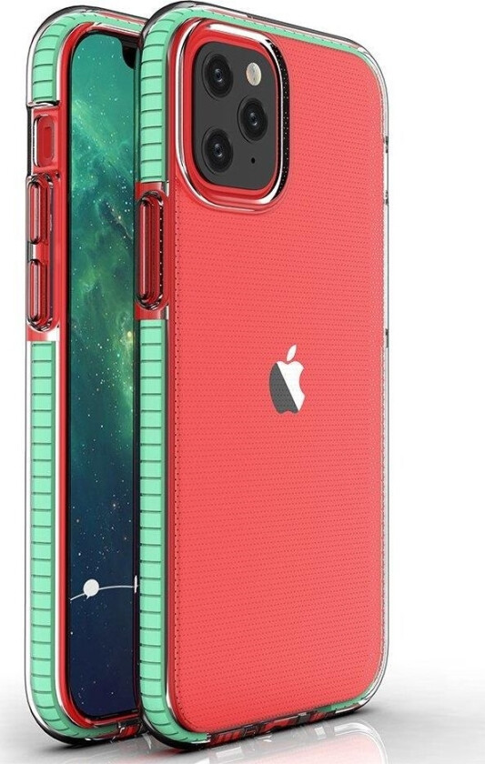 Spring Case Gel-Deksel Med En Fargerik Ramme For Iphone 13 Mini Mint