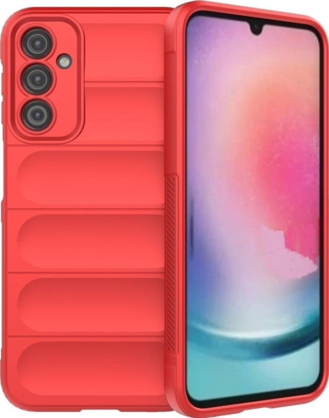 Magic Shield-Deksel Til Samsung Galaxy A24 4G Fleksibelt Pansret Deksel Rødt