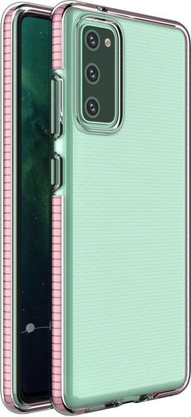 Spring Case Cover Gel Case Med Fargerik Ramme For Samsung Galaxy A72 4G Lys Rosa