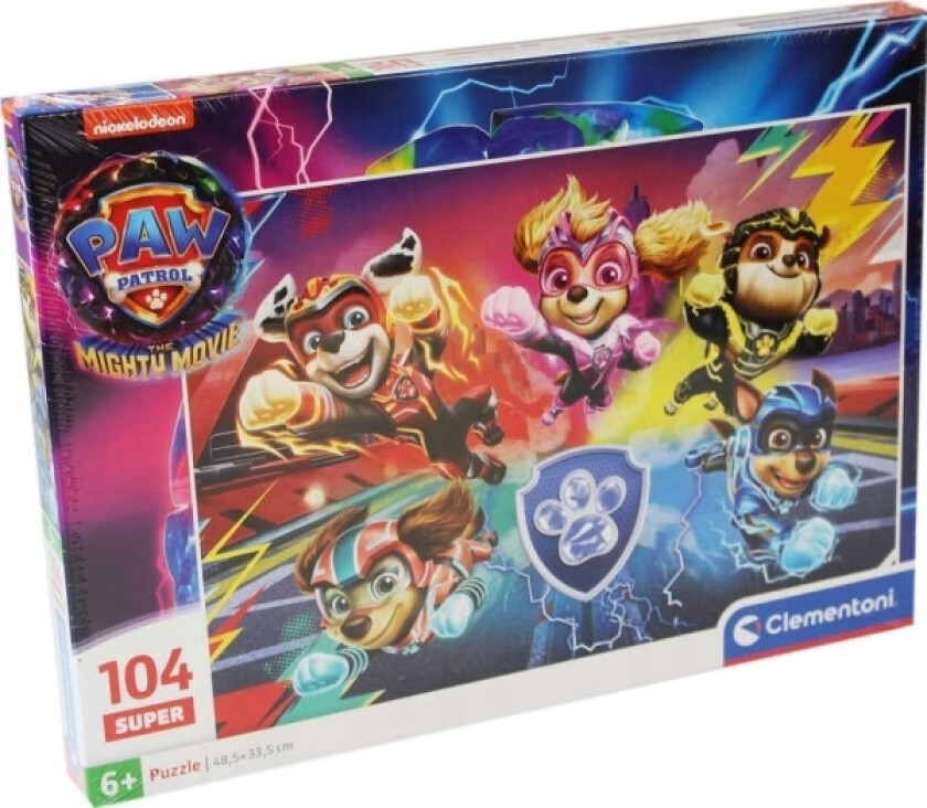 Puzzle 104El Super Psi Patrol Paw Patrol Mighty Movie 27236