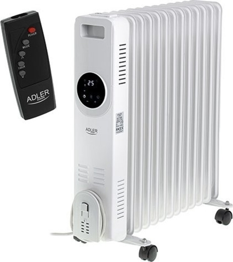 Adler Ad 7826 Led Oljeradiator Med Fjernkontroll (13 Finner)