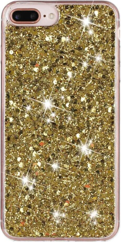 iPhone 8 Plus / 7 Plus / 6 (s) Plus Glitter Deksel - Gull