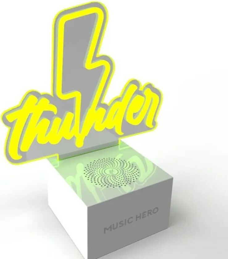 Neon Bluetooth Høyttaler med LED Lys - Gul
