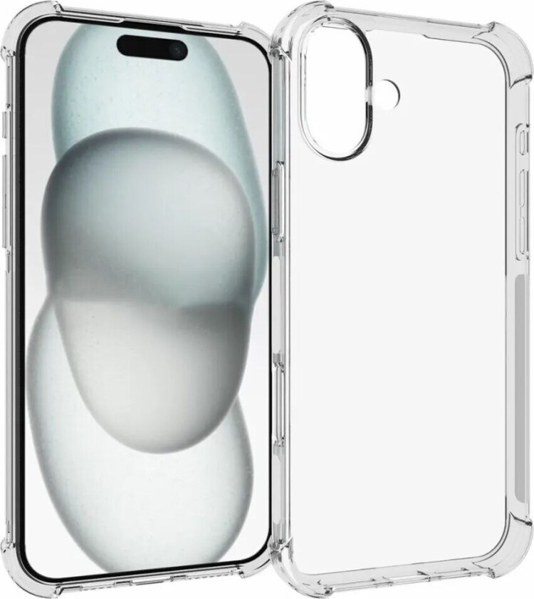 iPhone 16 Plus Fleksibelt Plastdeksel med Sterke Hjørner - Gjennomsiktig