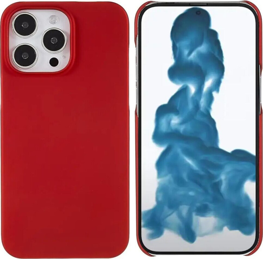 iPhone 16 Pro Matt Hard Plast Deksel - Rød