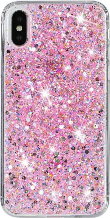 iPhone X / XS Glitter Deksel - Rosa