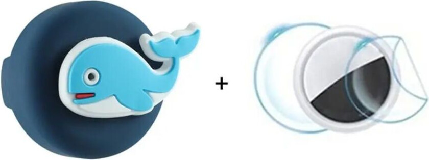 Apple AirTag Silikon Holder for Sko med Motiv - Hval