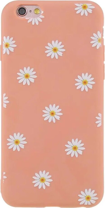 iPhone 6 / 6s Fleksibelt Plast Deksel med Blomster - Oransje
