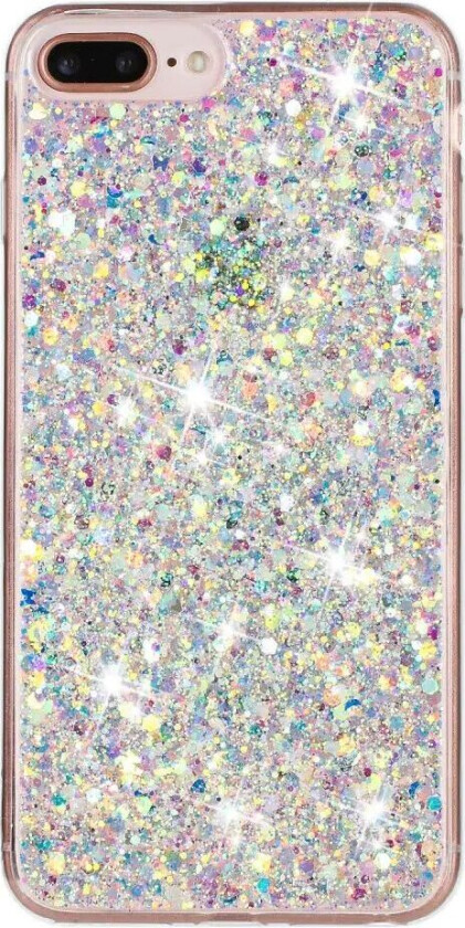 iPhone 8 Plus / 7 Plus / 6 (s) Plus Glitter Deksel - Hvit
