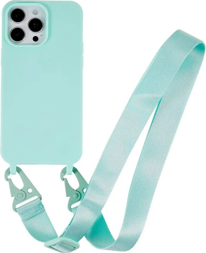 iPhone 16 Pro EIDERWOOD Fleksibelt Plast Deksel med Stropp - Mintgrønn