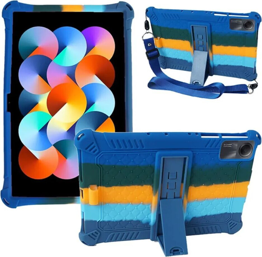 Xiaomi Redmi Pad SE Hybrid Tablet Cover m. Ståfunktion & Skulderstrop - Mørkeblå