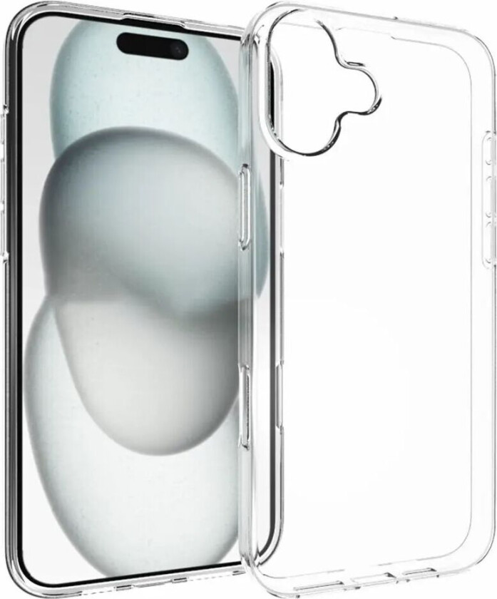 iPhone 16 Plus Fleksibelt Plastdeksel - Gjennomsiktig