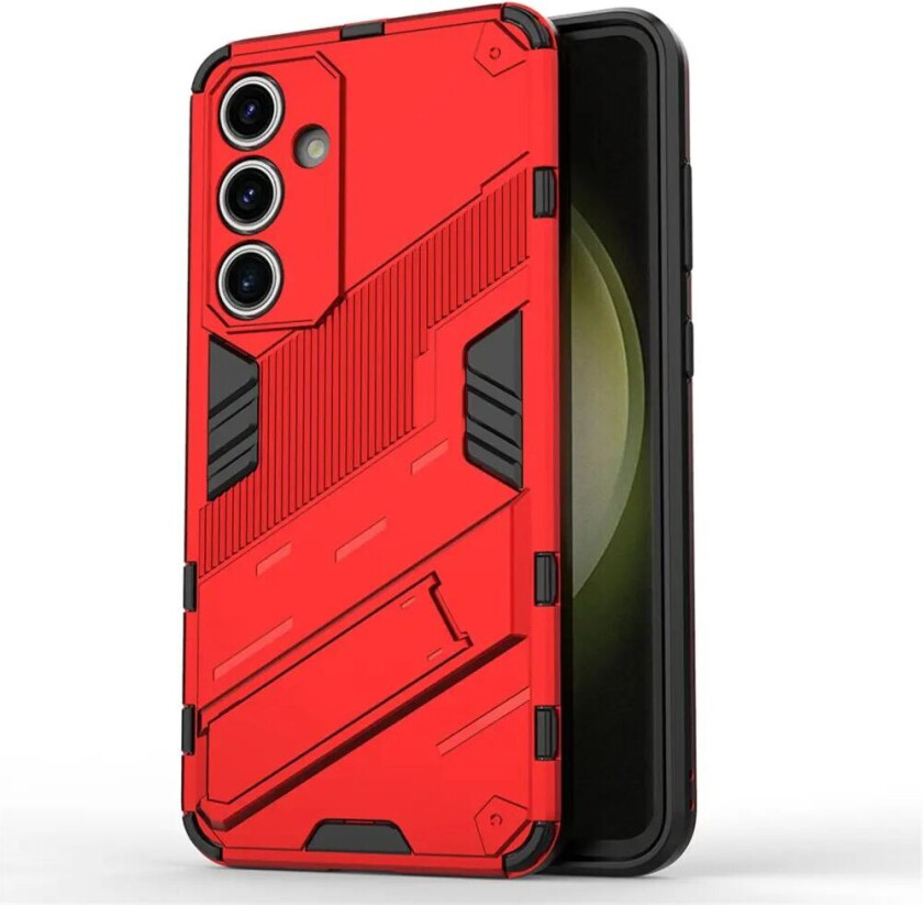 Samsung Galaxy S24 FE Hybrid Deksel med Kickstand - Rød