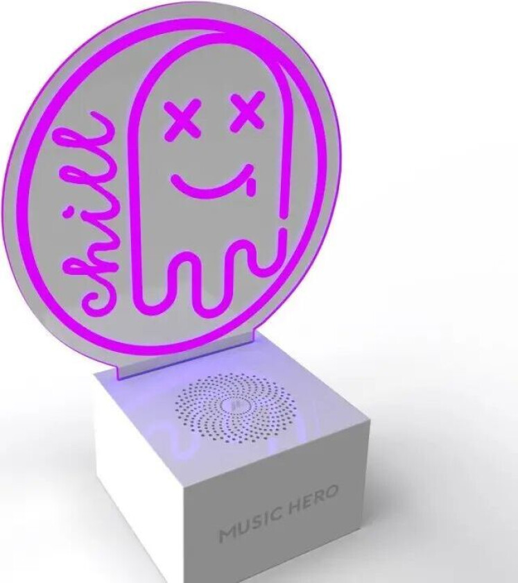 Neon Bluetooth Høyttaler med LED Lys - Lilla
