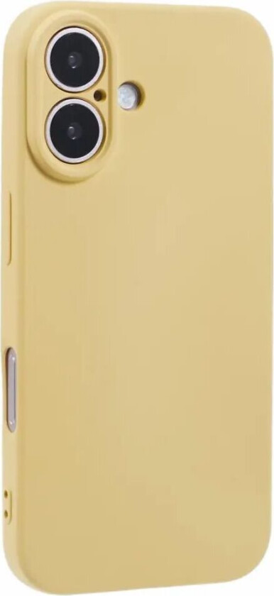 iPhone 16 Matt Fleksibelt Plast Deksel - Gul