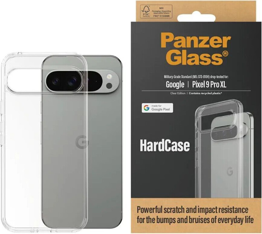 Google Pixel 9 Pro XL Deksel PanzerGlass HardCase - Gjennomsiktig