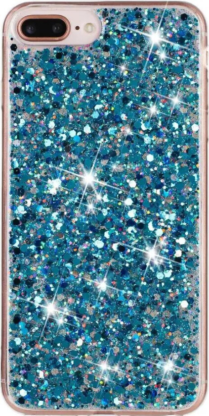 iPhone 8 Plus / 7 Plus / 6 (s) Plus Glitter Deksel - Blå