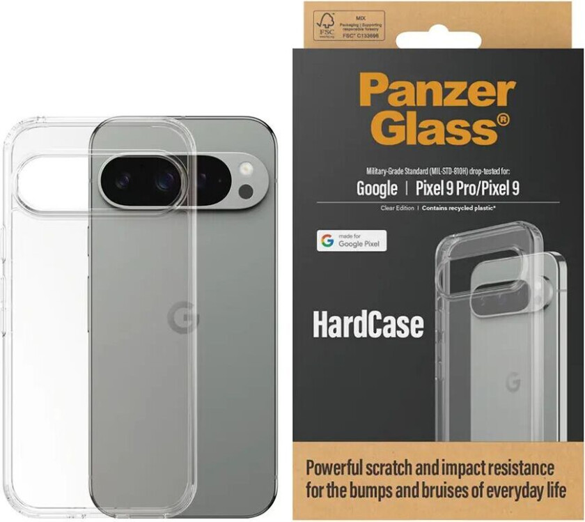 Google Pixel 9 / 9 Pro Deksel PanzerGlass HardCase - Gjennomsiktig