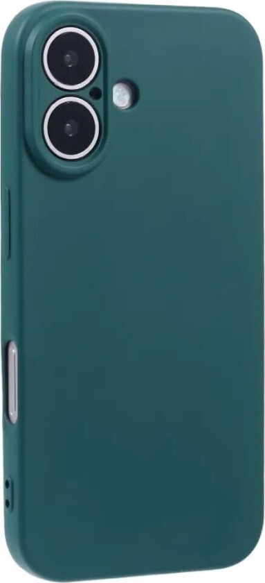 iPhone 16 Matt Fleksibelt Plast Deksel - Mørk Grønn