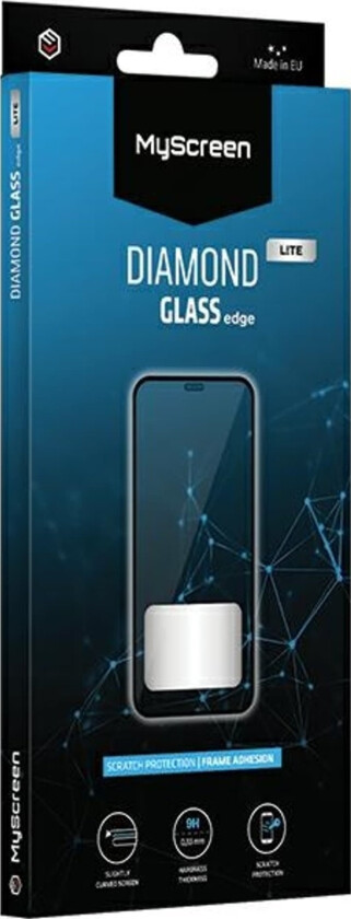 Myscreen Protector Myscreen Protector - Herdet Glass For Lett Avrundede Skjermer Diamond Glass Lite Edge Full Glue For Apple Iphone 16 Plus 6.7"