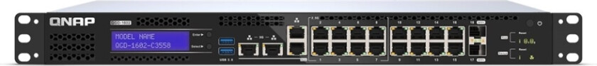 Qnap Qgd-1602-C3758-16G 8X2.5Gbe Poe-Porter 8X1gbe Poe-Porter 2Xsfp+ 10Gbe. Totalt Strømforbruk På 280W