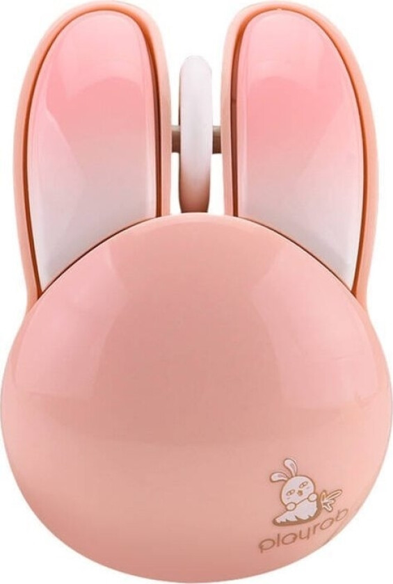 Wireless + Bluetooth Rabbit M6dm Mus Shiny (Hvit Og Rosa)