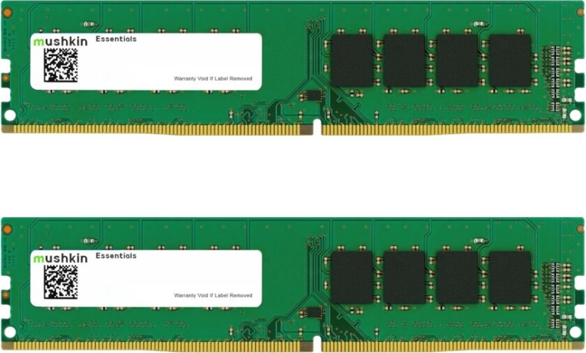 Mushkin Essentials - Ddr4 - Sett - 64 Gb: 2 X 32 Gb - Dimm 288-Pin - 2933 Mhz / Pc4-23400 - Cl21 - 1.2 V - Ikke-Bufret - Ikke-Ecc