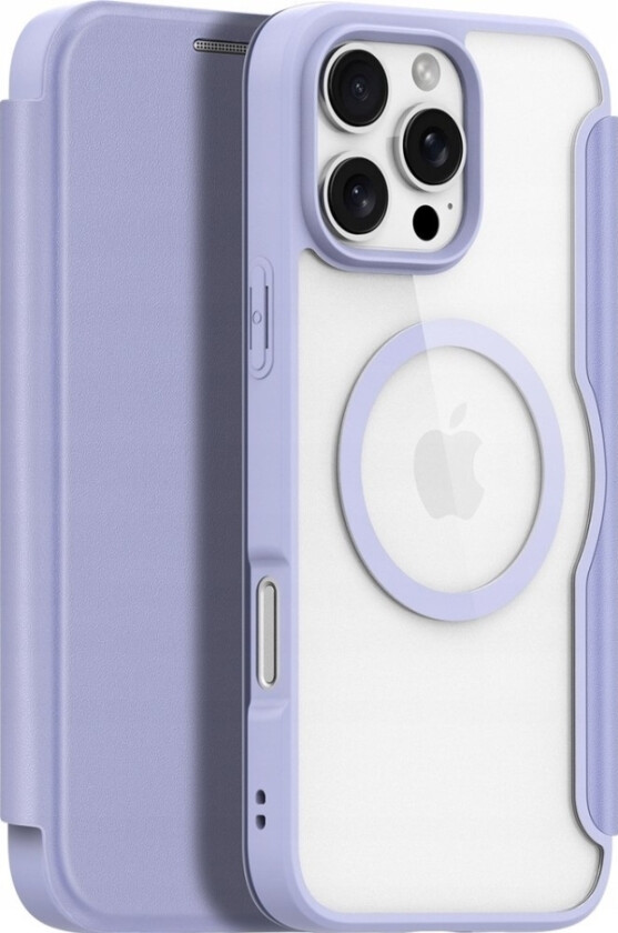 Etui Skin X Pro Na Iphone 16 Pro Max Z Magsafe I Klapk - Fioletowe