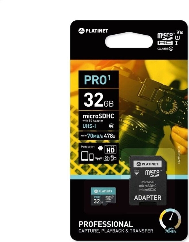 Karta Platinet Microsdhc 32 Gb Class 10 Uhs-I/U1 V10 (Pmmsd32ui / 44002)