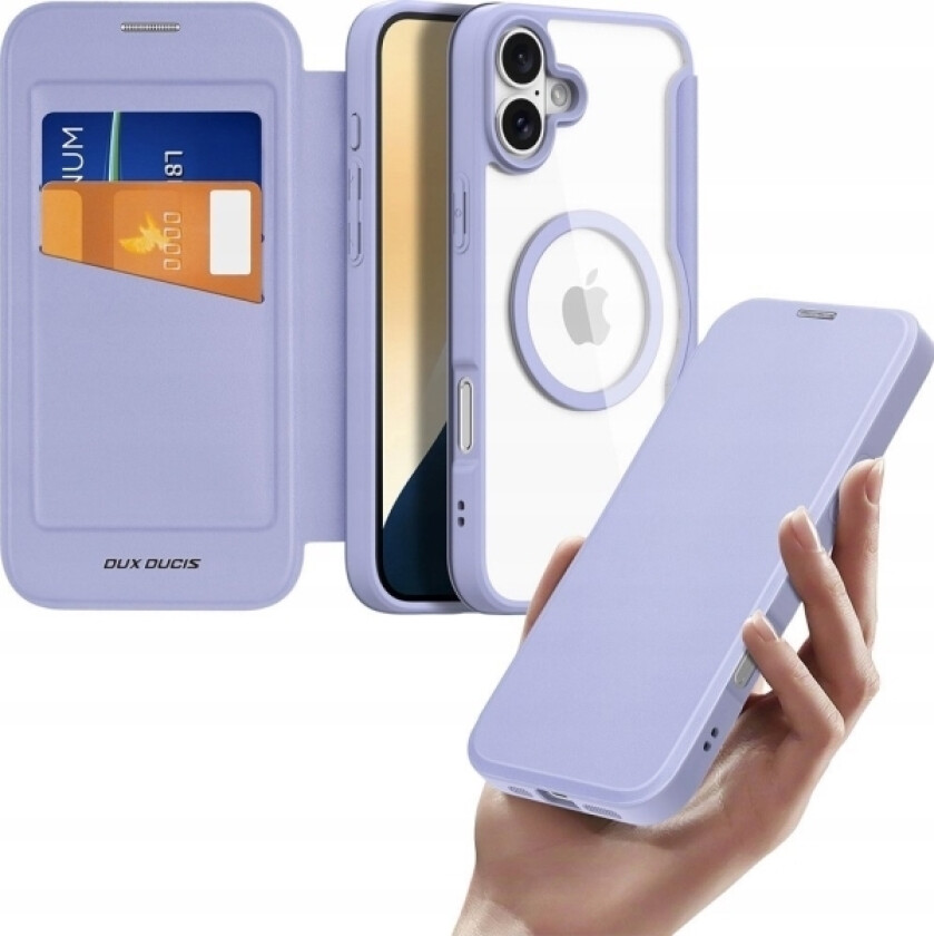 Etui Skin X Pro Na Iphone 16 Z Magsafe I Klapk - Fioletowe