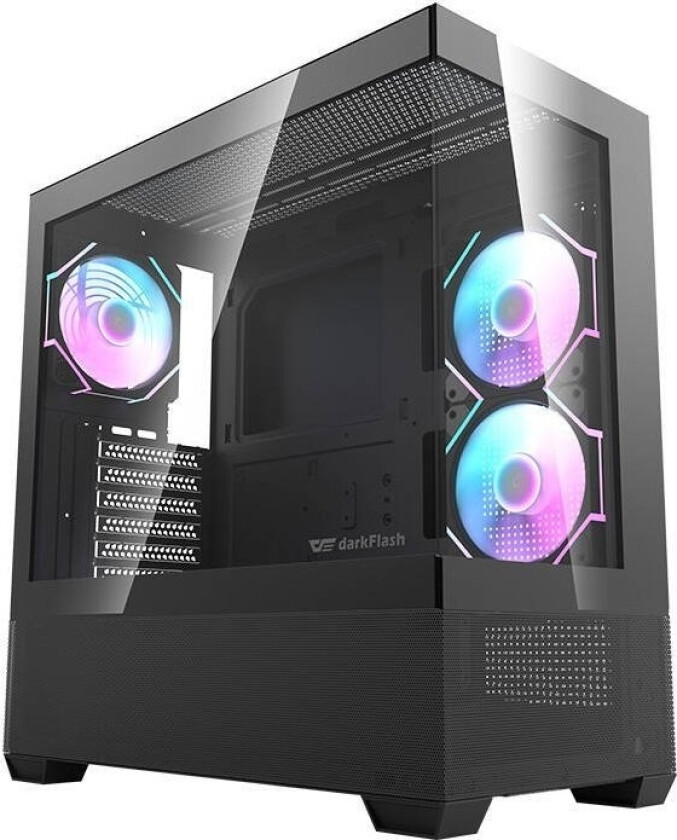 Ds900 Air Computer Case (Black) + 7 Argb Fans