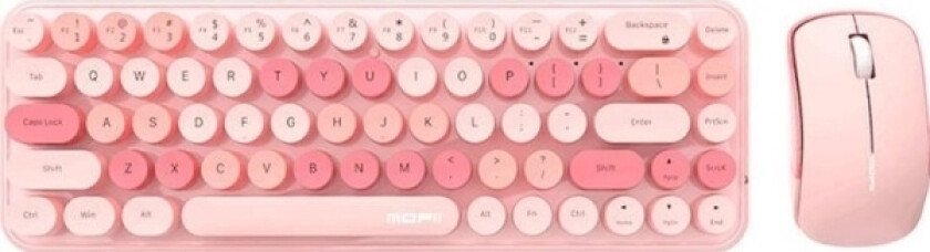 Ibean Pro Nytt 2.4G Trådløst Tastatur+Mus (Rosa)