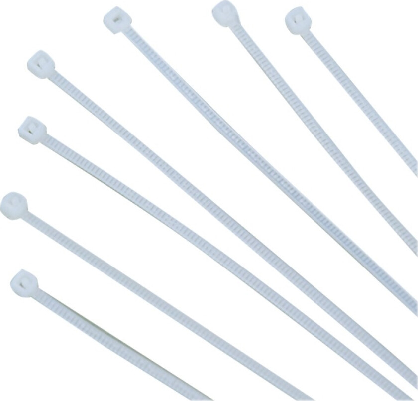 7.5In Nylon Cable Ties Cable Management 40Lbs Strength 100-Pack 100Pc 7.5" - Kabelfestebånd - 19.1 Cm - Grå (En Pakke 100)