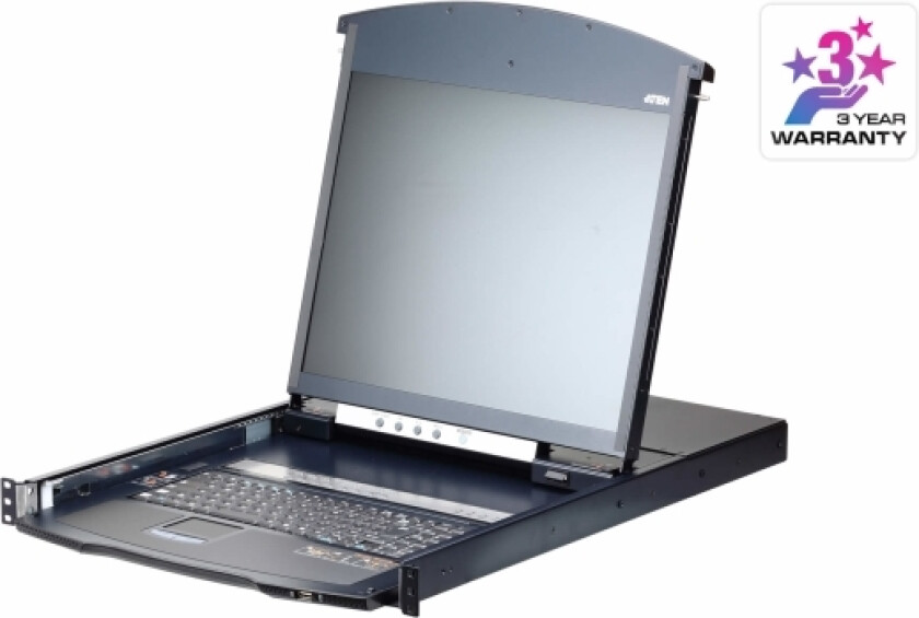 Aten Kl1116vn-Axa-Xg, 1920 X 1200 Piksler, Ethernet/Bredbåndsforbindelse, Wuxga, Rack-Montering, 1U, Sort