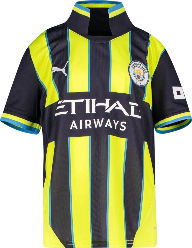Manchester City Home Jersey Replica 24/25, fotballdrakt, junior Navy-Yellow Glow