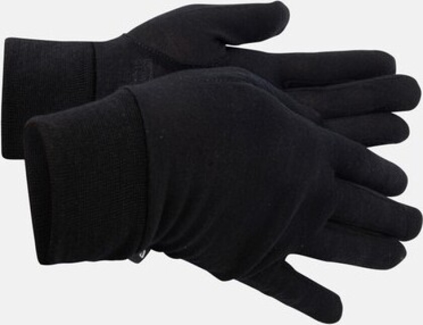 WOOL GLOVE LINER, BLACK, S,  Hansker