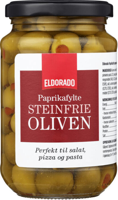 Oliven Paprikafyll u/Sten 340g