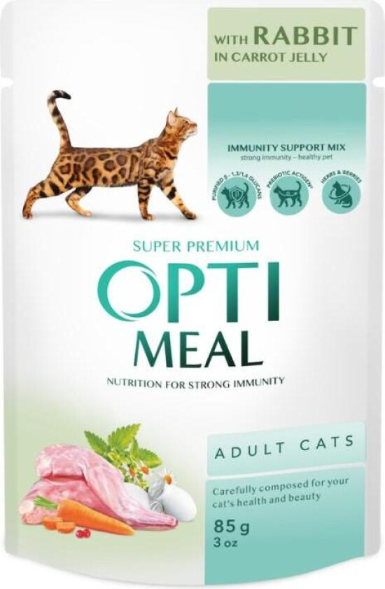 Cat Adult Rabbit & Carrot Jelly Våtfôr til katt 12 x 85 g