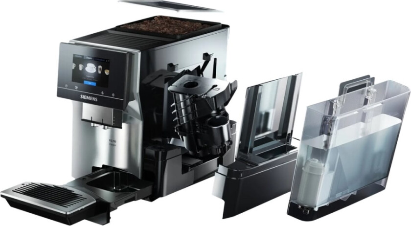 Bilde av Iq700 Tq707r03, Espressomaskin, 2,4 L, Kaffebønner, Innebygd Kvern, 1500 W, Sort, Rustfritt Stål