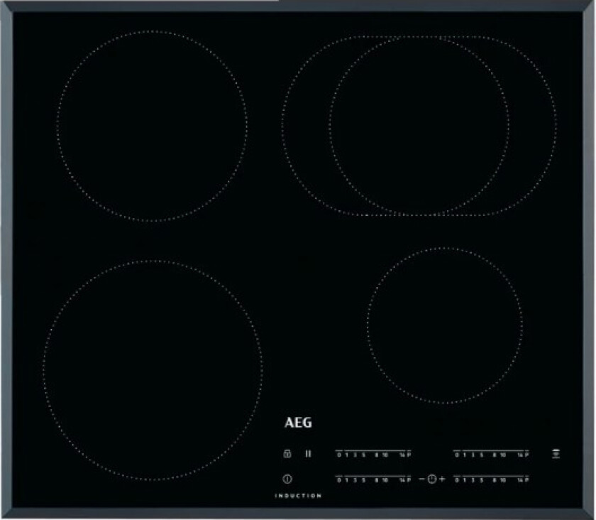 Aeg Ikb64410fb, Sort, Innebygget, 59 Cm, Sonebasert Induksjon, 4 Zone(S), 4 Zone(S)