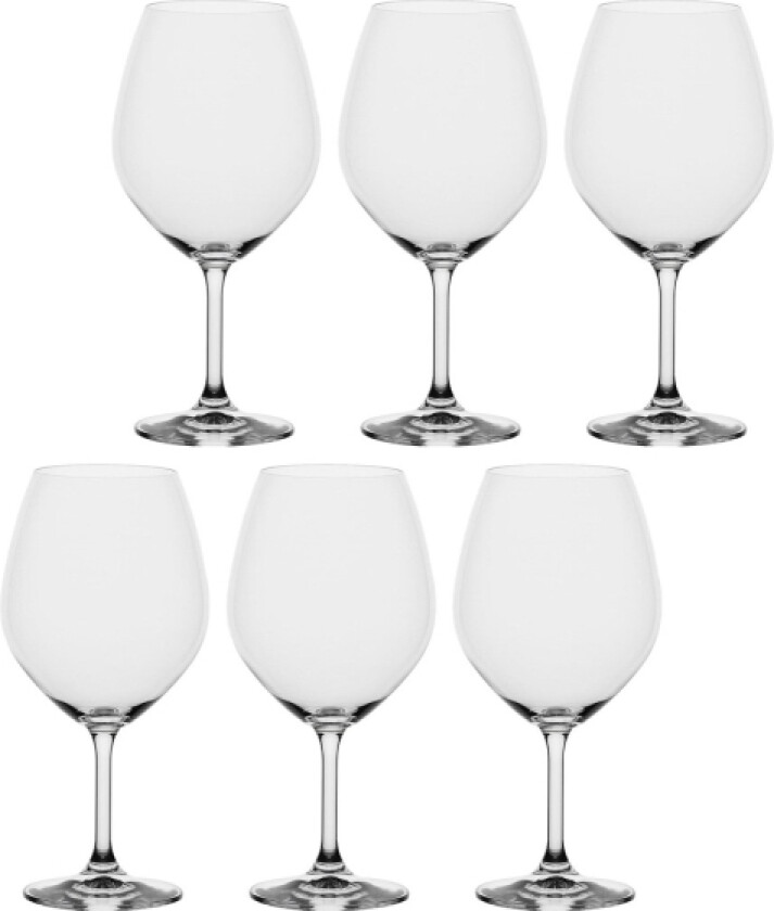 La Porcellana Bianca Rinkinys 6 Burgundy Novello Vinglass - Permatomas, 710 Ml