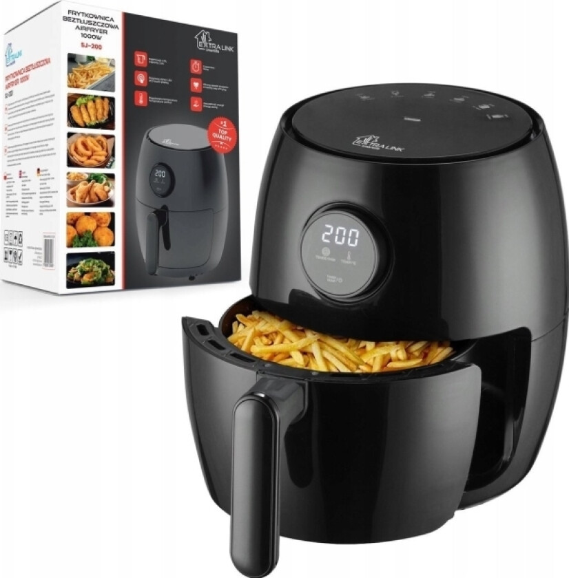 Gruzdintuv Extralink Smart Life Air Fryer Sj-200 2L Eu | Air Fryer | 1000W
