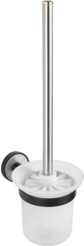25018100, Toalettbørste Og Holder, Sølv, Rustfritt Stål, Plast, Moderne, 110 Mm