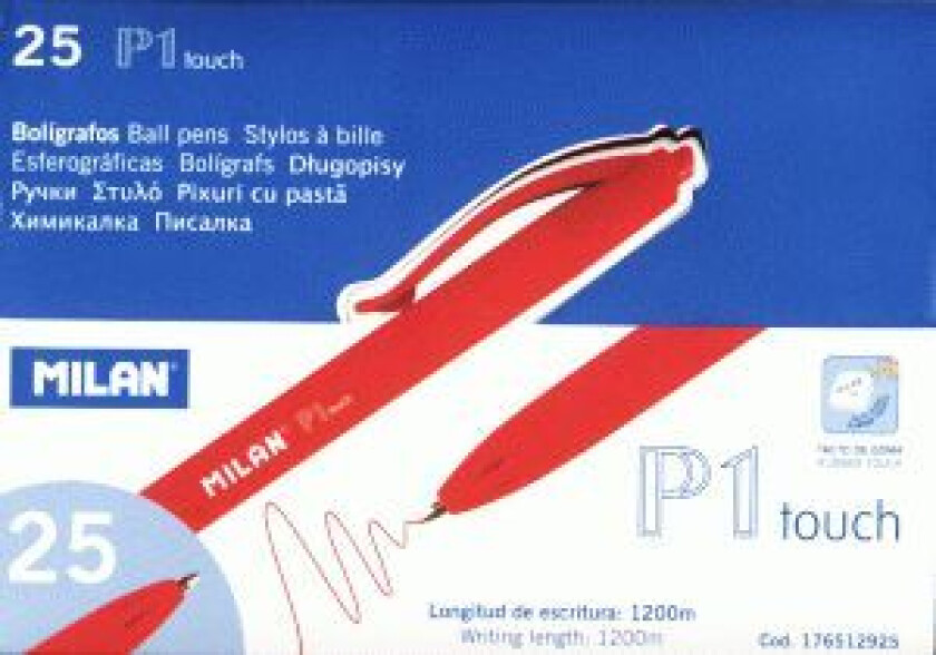 176512925, Klips, Uttrykkbar Kulepenn Med Hengefeste, Rød, 25 Stykker