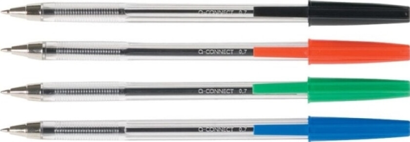 Biurfol Qconnect Kulepenn 0,7 Mm (Pakke Med 20), Rød